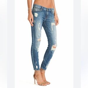 Current/Elliott The Stiletto Jodie Shredded Skinny Jeans